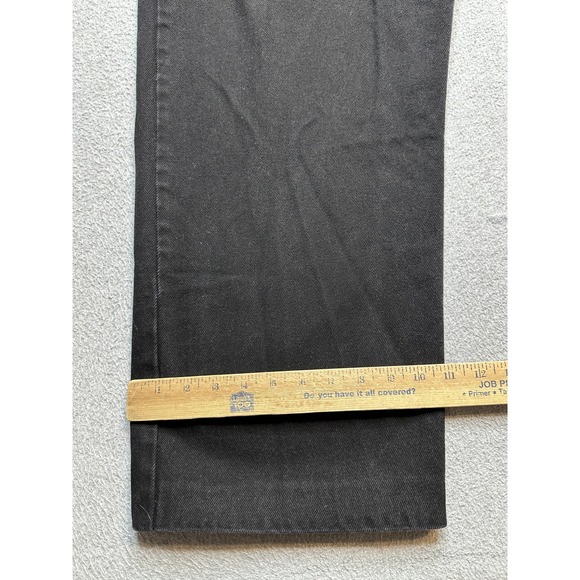 VTG Levis 505 Jeans Mens 50x30 (48x27) Black Dark Wash Regular Straight Denim - Picture 4 of 16